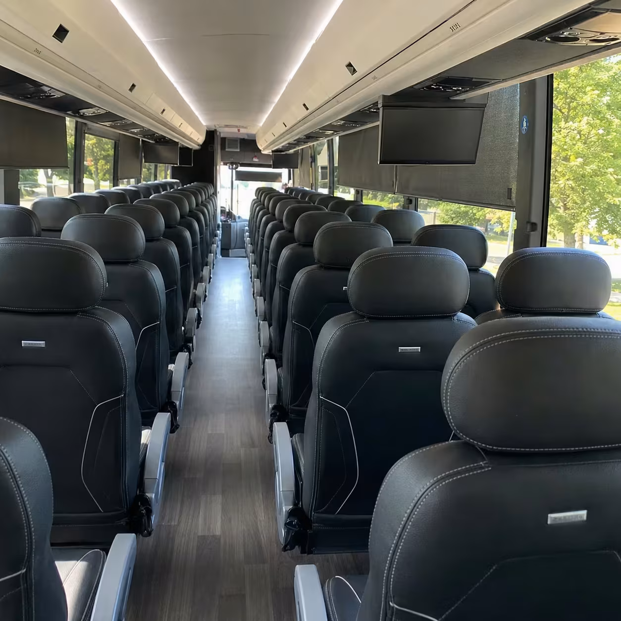 56 passenger charter bus interior