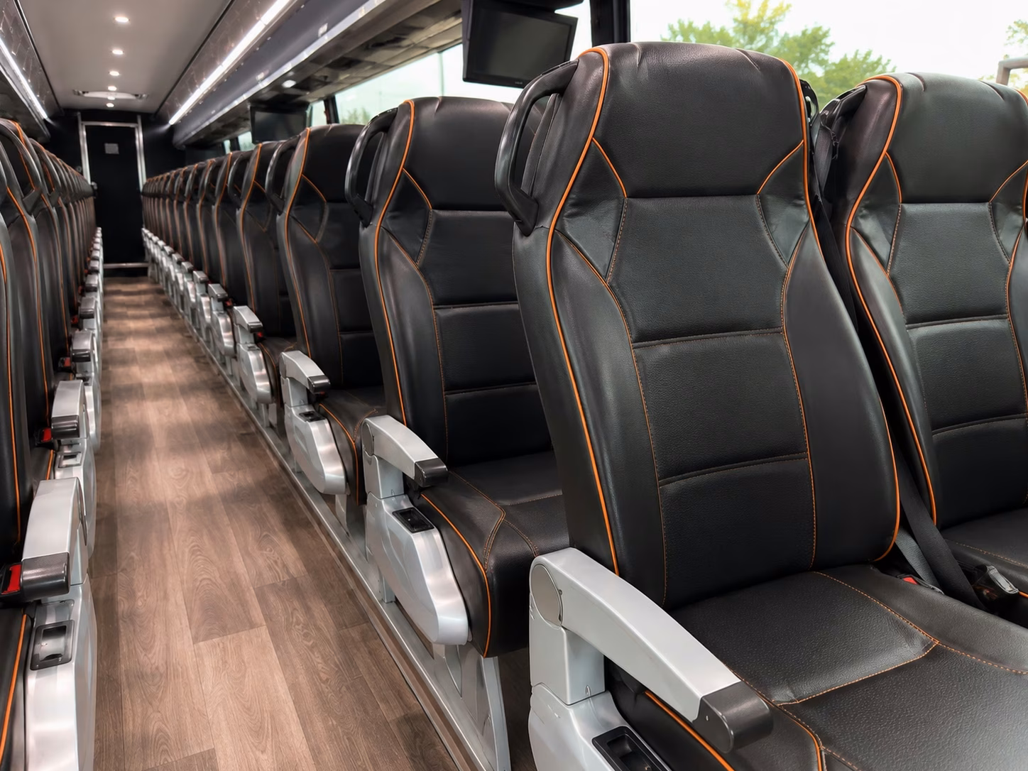 downey charter bus rental inside