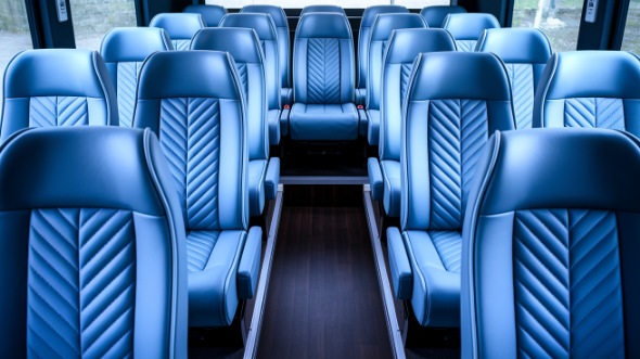 downey 28 passenger minibus inside