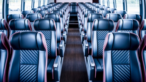 downey 54 passenger charter bus inside