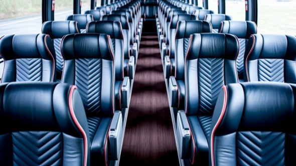 downey 55 passenger charter bus inside